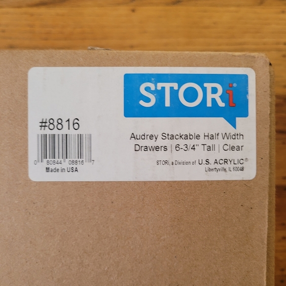 STORi Audrey Stackable Clear Plastic Organizer Drawers | 2 Piece Set | 6.75-Inch - Picture 7 of 7